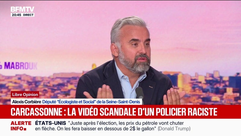 Propos racistes de policiers à Carcassonne: "Il y a du racisme dans la police et il faut être intraitable", affirme Alexis Corbière, député "Écologiste et Social"