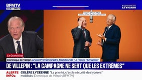 Clip de rap généré par IA: "ça veut dire qu'il y a bien, dans la jeunesse, une attente d'une autre façon de parler de politique", estime Dominique de Villepin, ancien Premier ministre