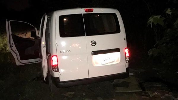 La camionnette dans laquelle Schanda Handley a été retrouvée 