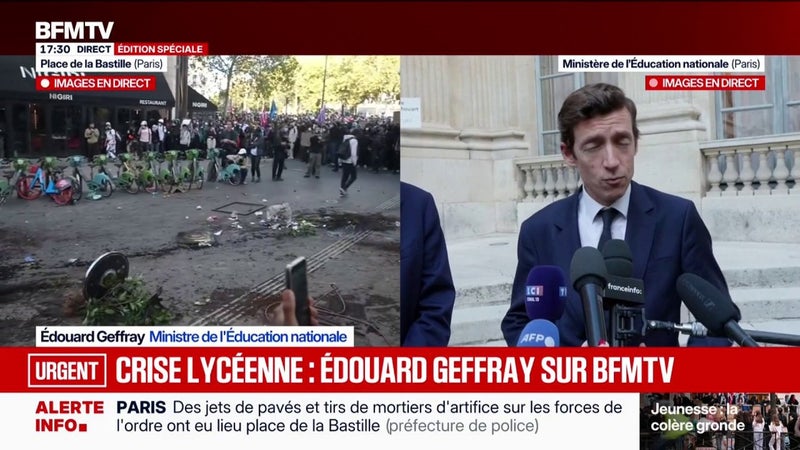 Colère lycéenne: "Un travail de fond a débuté", explique Édouard Geffray après sa rencontre avec les syndicats lycéens