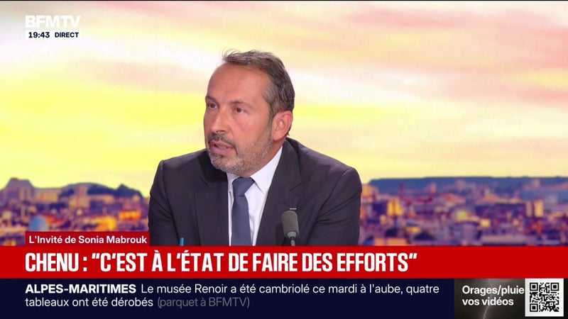 Budget: "C'est à l'État de faire des efforts", réclame Sébastien Chenu, député RN et vice-président de l'Assemblée nationale