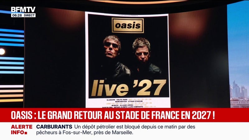 Oasis officialise sa tournée et deux concerts au Stade de France en 2027