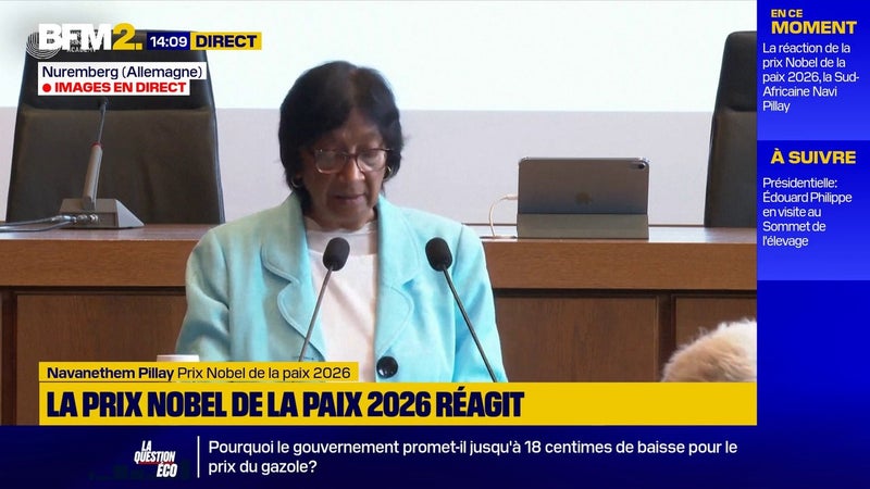 "Nous vivons une époque où le droit international et les droits de l'homme sont sous une attaque politique significative", affirme la lauréate du prix Nobel de la paix 2026