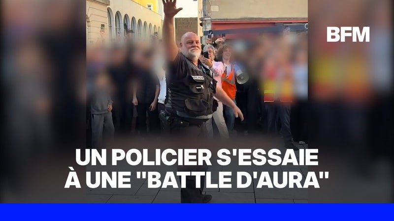 Blocage des lycées: À Mâcon, un policier fait une "battle d'aura" avec des lycéens