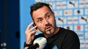Roberto De Zerbi en conférence de presse avec l'OM, le 11 septembre 2025