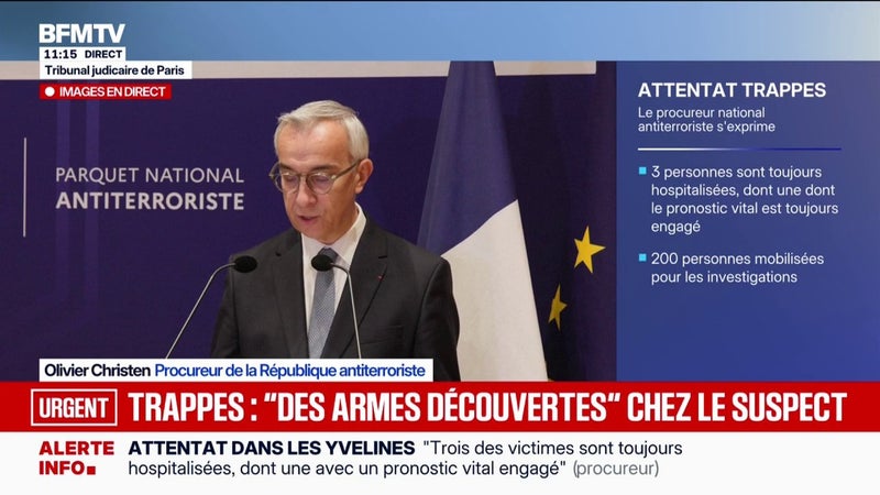Attentat raciste dans les Yvelines: le suspect réfute "avoir voulu tuer des enfants" mais dit "n'éprouver aucun regret", rapporte le procureur