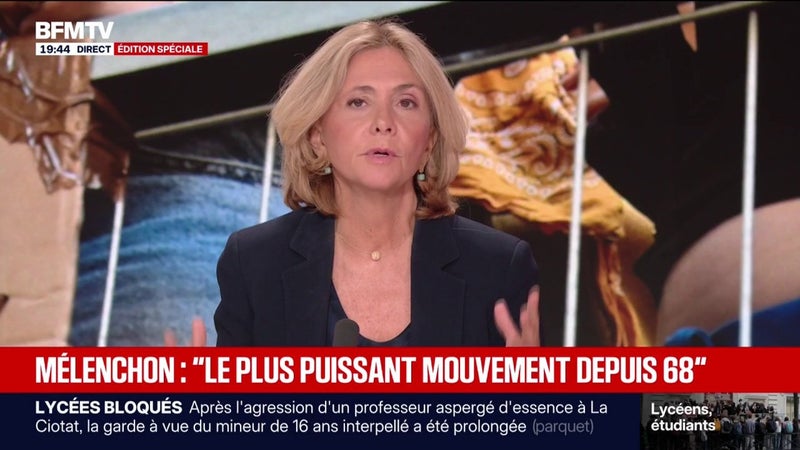 Propos de Jean-Luc Mélenchon sur les blocages des lycées: "Dire que le malaise des jeunes est lié à un problème de moyens, c'est complètement faux", soutient Valérie Pécresse