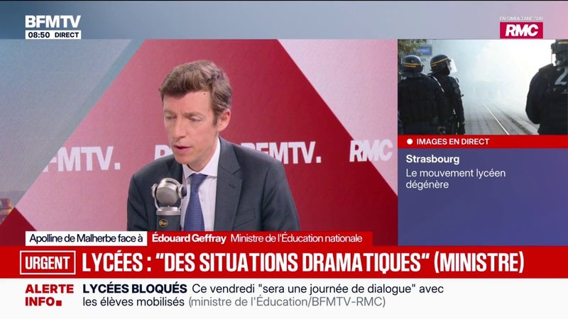 "Il y a eu des situations dramatiques", s'indigne Édouard Geffray, ministre de l'Éducation nationale
