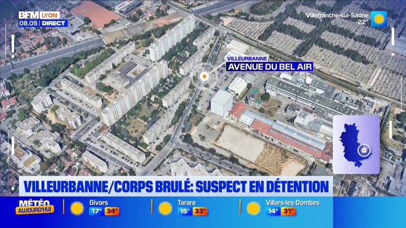 Villeurbanne : après la découverte d'un corps brulé, un suspect placé en détention