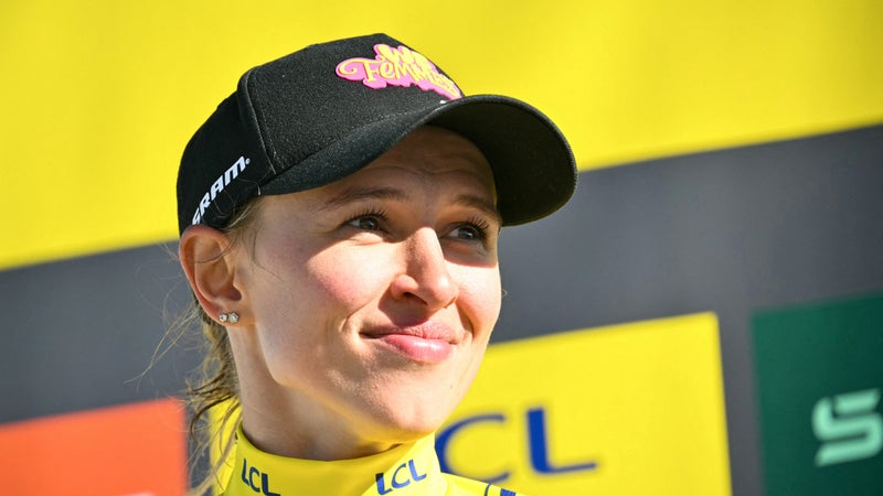 Kasia Niewiadoma maillot jaune lors de la 7e etape du Tour de France Femmes le 7 aout 2026 2330049