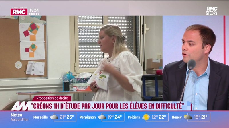 Proposition de droite - "Créons une heure d'étude par jour pour les élèves en difficulté"