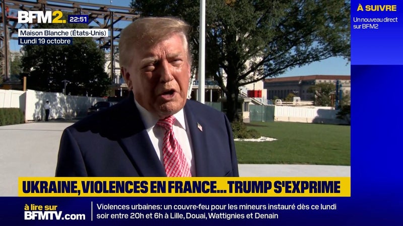 Violences: "La situation en France est très triste", déplore Donald Trump
