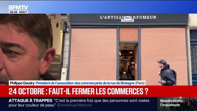 "Le fait que le parcours évite le centre de Paris, ça nous rassure", indique Philippe Gaudry, président de l'association des commerçants de la rue de Bretagne