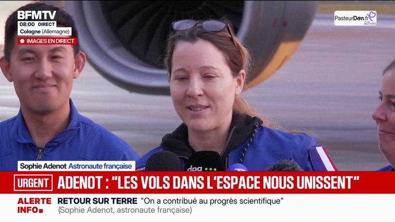 "Ma première mission, c'est réussir à me tenir debout toute seule": Sophie Adenot, astronaute française, évoque son "syndrome de réadaptation"