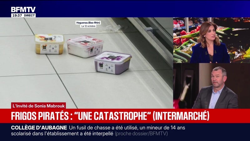 Frigos piratés: "C'est une catastrophe, c'est du jamais-vu", assure Thierry Cottillard, président du groupement Les Mousquetaires