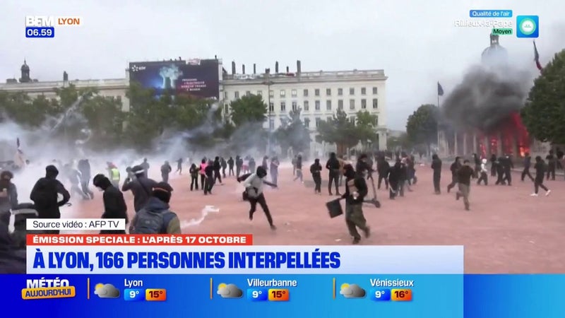 Lyon : 166 personnes interpellées après les violences du samedi 17 octobre