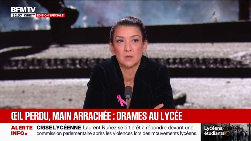 Blocage des lycées: "On ne doit pas avoir peur de nos enfants", estime Sabrina Roubache, ministre déléguée à l'Enseignement et à la Formation