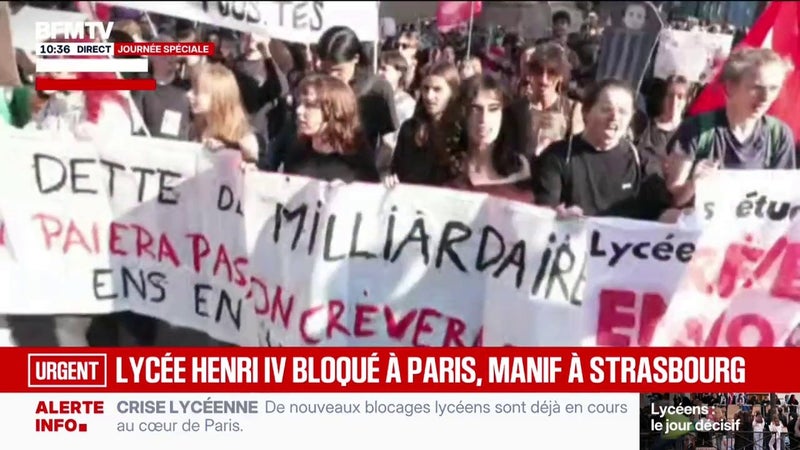 Colère lycéenne: le cortège s'élance à Lyon