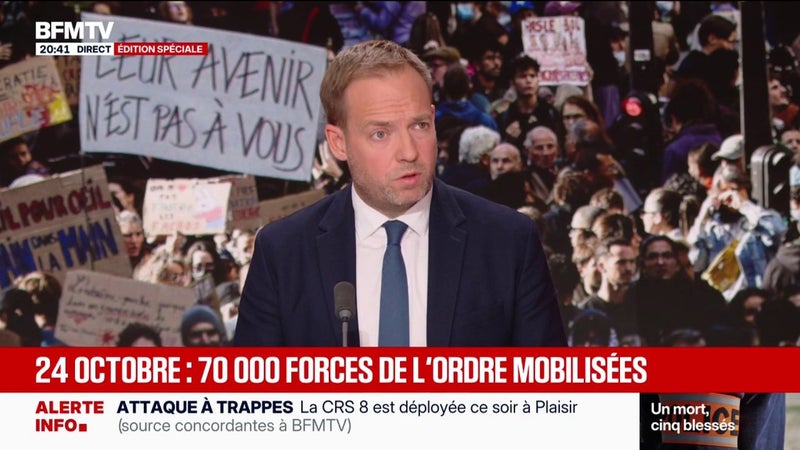 24 octobre: "Les moyens qui ont été mis en place pour demain sont des moyens importants", détaille Jean-Didier Berger, ministre délégué auprès du ministre de l’Intérieur