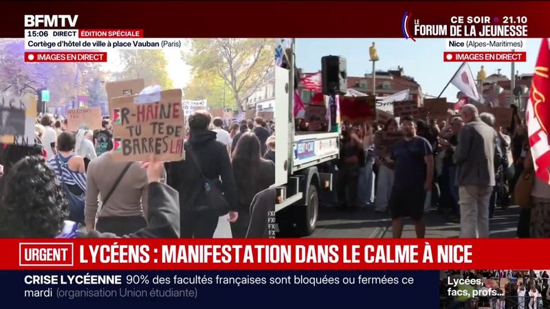 Mobilisation lycéenne: à Nice, le mouvement a réuni moins de monde ce mardi