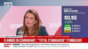 Marine Tondelier, candidate Les Écologistes à l'élection présidentielle, veut "financer une grande transition énergétique" grâce aux "héritages les plus élevés"