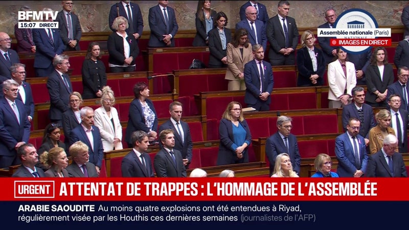 "Le racisme tue": une minute de silence pour Pengo Bossio Wangi, victime de l'attentat raciste à Trappes, observée à l'Assemblée nationale