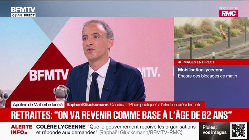 Pour Raphaël Glucksmann, le projet de réforme du système de retraites défendu par Édouard Philippe "est injuste"