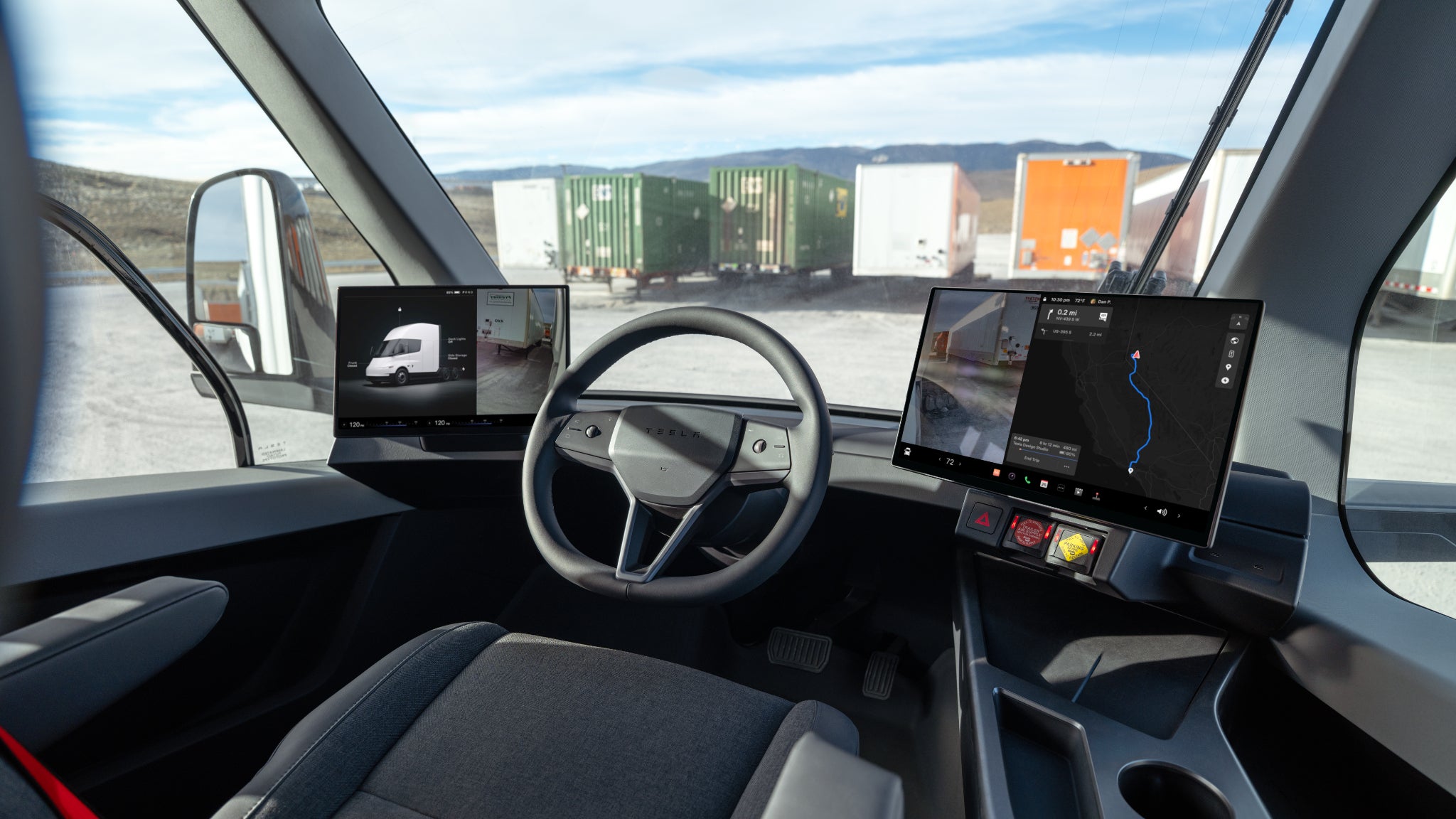 L'intérieur du Tesla Semi.