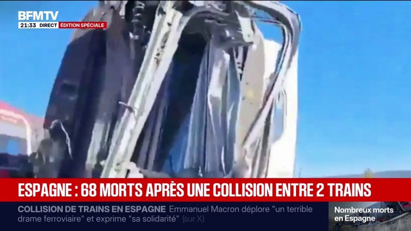 68 morts après une collision entre deux trains, l'Espagne à nouveau meurtrie par un drame ferroviaire