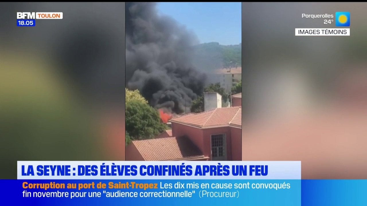 Incendie à La Seyne : des élèves de l'école Léo-Lagrange ont été confinés une partie de l'après-midi