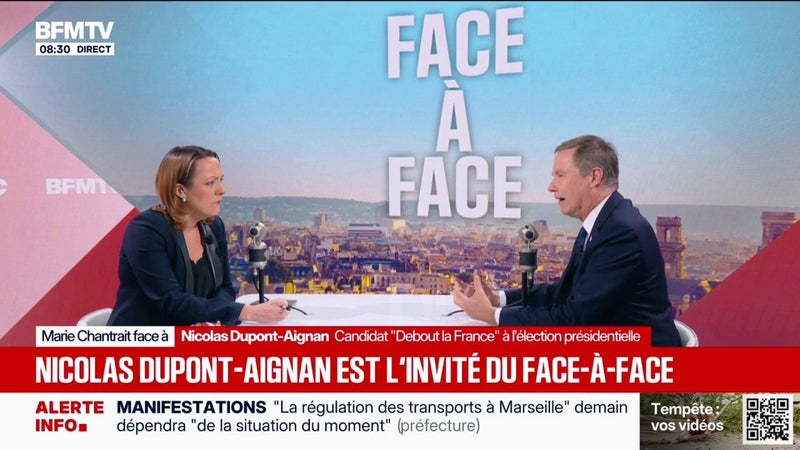 Réunion entre Emmanuel Macron et les organisations lycéennes: “Le président fait tout, tout seul”, dénonce Nicolas Dupont-Aignan, candidat Debout La France à l'élection présidentielle