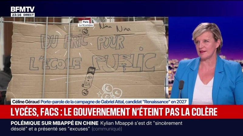 Lycées, facs : le gouvernement n'éteint pas la colère - 27/10