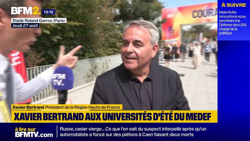2027: Xavier Bertrand assure qu'il "se prépare" à l'élection présidentielle