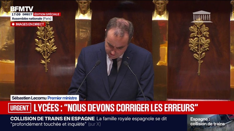 Colère des lycéens: "Plus de 100.000 contributions venues de près de 3.000 lycées ont été recueillies sur la plateforme de l'Éducation nationale"; indique Sébastien Lecornu