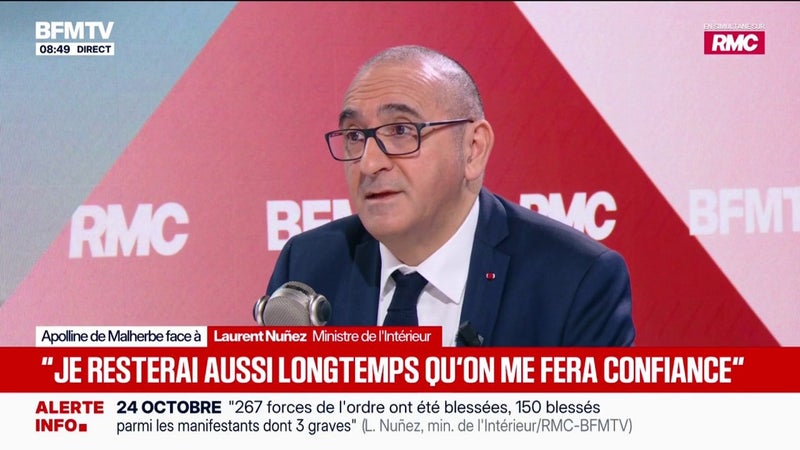 "On tiendra six mois jusqu'à l'élection présidentielle", assure Laurent Nuñez, ministre de l'Intérieur