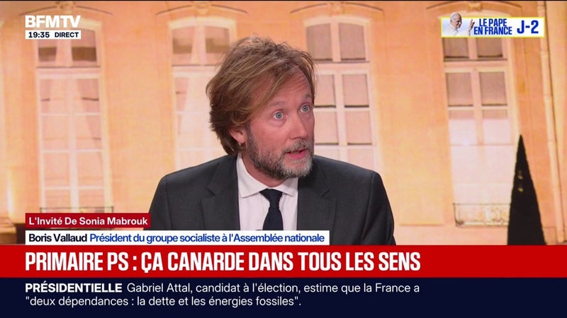 Éviction de Philippe Brun: "On ne se transforme pas en juges", assure Boris Vallaud, président du groupe socialiste à l'Assemblée et soutien de Raphaël Glucksmann
