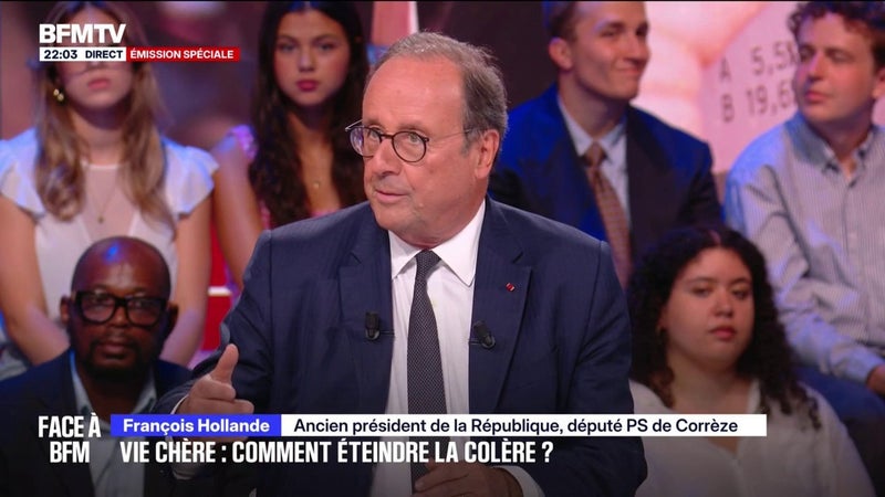 Vie chère: "Il faut que le gouvernement réponde à cette colère", estime François Hollande, ancien président de la République