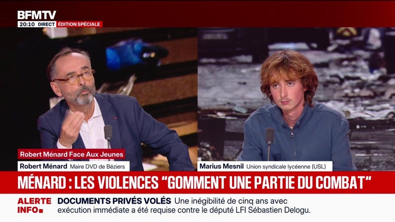 "Le problème, c'est comment on règle cette pauvreté, je ne crois pas qu'en cassant un magasin Cartier on règle le problème de ces gens-là", estime Robert Ménard, maire DVD de Béziers