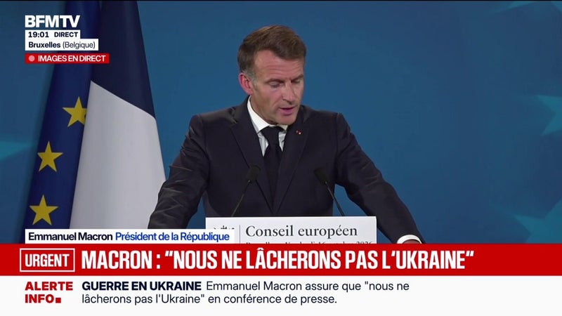 "Nous ne lâcherons pas l'Ukraine", assure Emmanuel Macron
