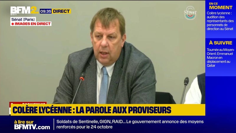 Personnels absents dans les lycées: le ministère de l'Éducation nationale "a sous-estimé" l'alerte, selon Bruno Bobkiewicz, secrétaire général du SNPDEN-Unsa