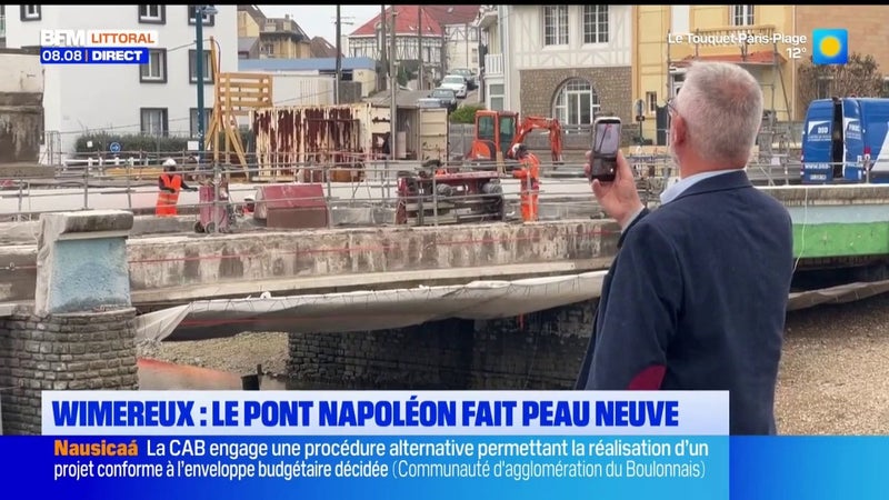 Le pont Napoléon à Wimereux est démonté