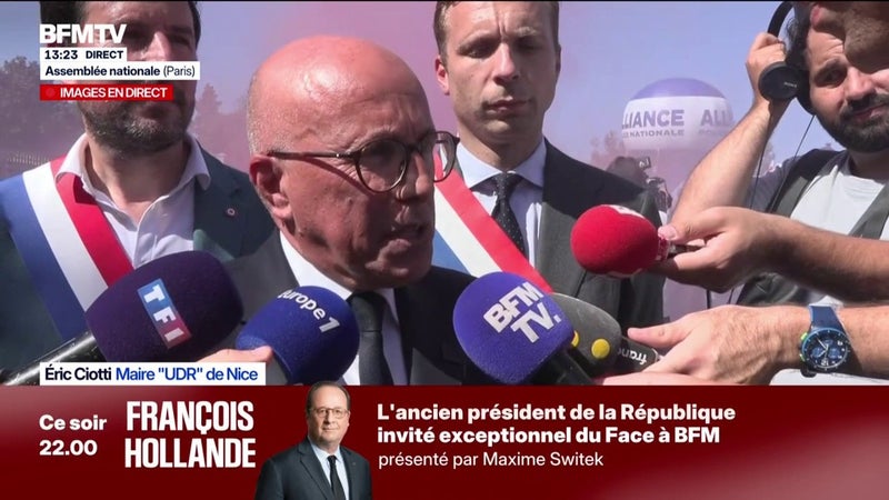 Éric Ciotti, maire UDR de Nice, souhaite un "plan Marshall pour la sécurité"
