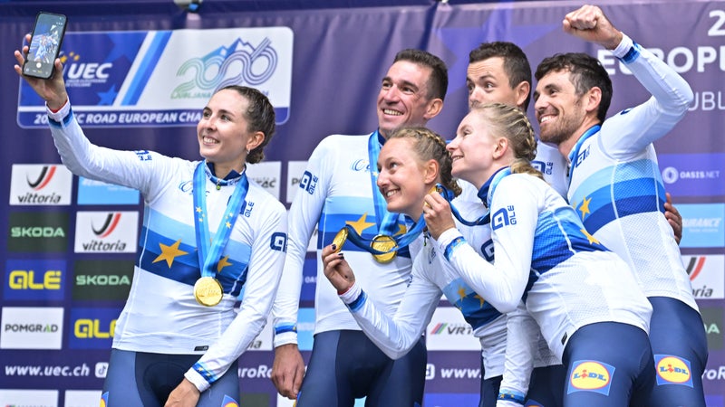 La France sur le podium du relais mixte des championnats d Europe de cyclisme le 6 octobre 2026 2360391