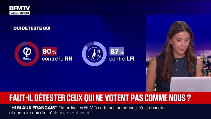 Un Français sur deux "déteste" ceux qui votent LFI - 14/09