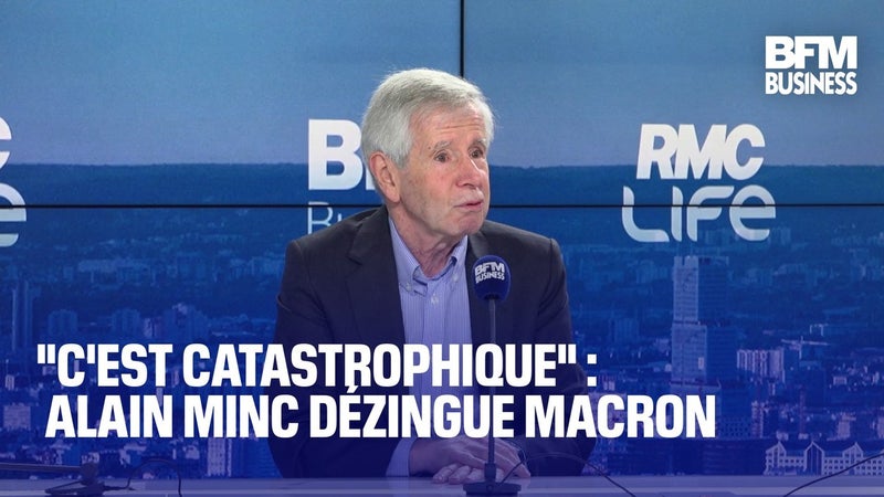 "C'est catastrophique" : Alain Minc dézingue Emmanuel Macron