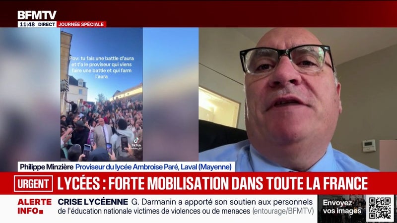 "Ça s'est fait naturellement et spontanément": le proviseur du lycée Ambroise Paré de Laval revient sur la "battle d'aura" à laquelle il a participé avec ses élèves
