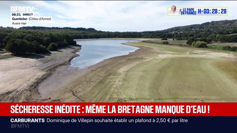 Face au manque de précipitations en Bretagne, les habitants sont contraints de restreindre leur consommation