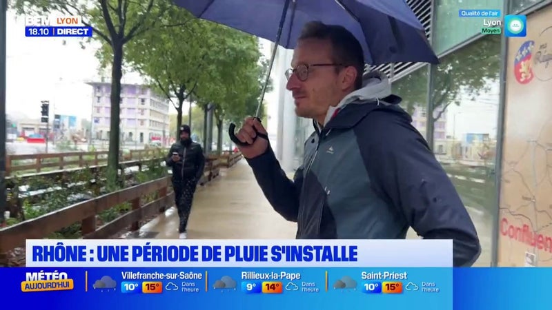 Rhône : une période de pluie s'installe dans notre département !