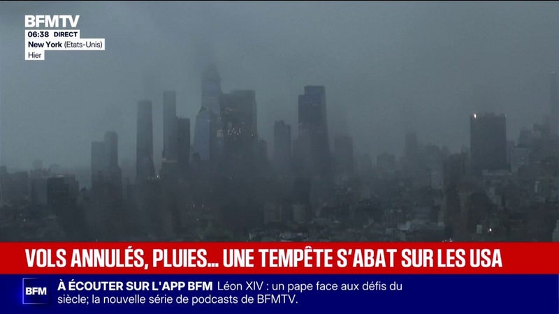 Pluies diluviennes, vents puissants, inondations... Une violente tempête s'abat sur le nord-est des États-Unis