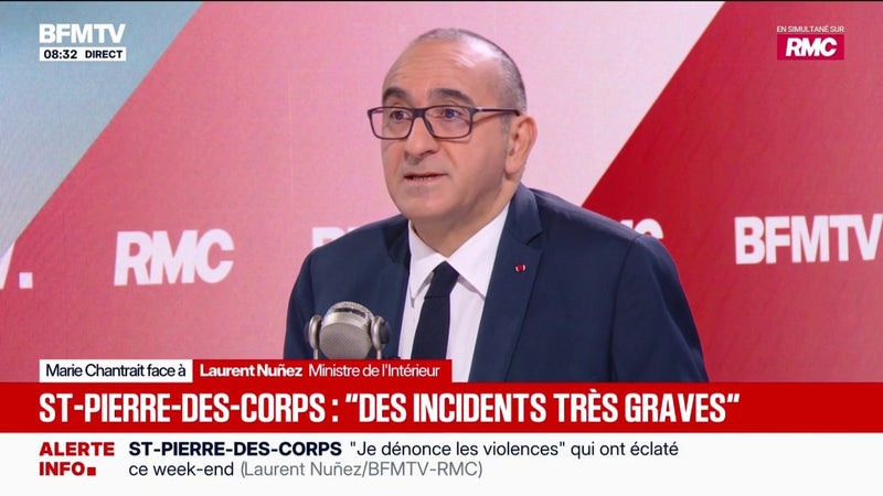 Violences à Saint-Pierre-des-Corps: "On sait le peu d'intérêt que porte La France insoumise à nos policiers et à nos gendarmes dans ce pays", affirme Laurent Nuñez, ministre de l'Intérieur
